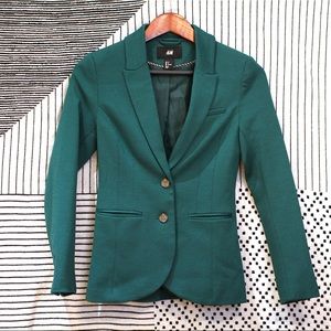 H&M Green Fitted Blazer